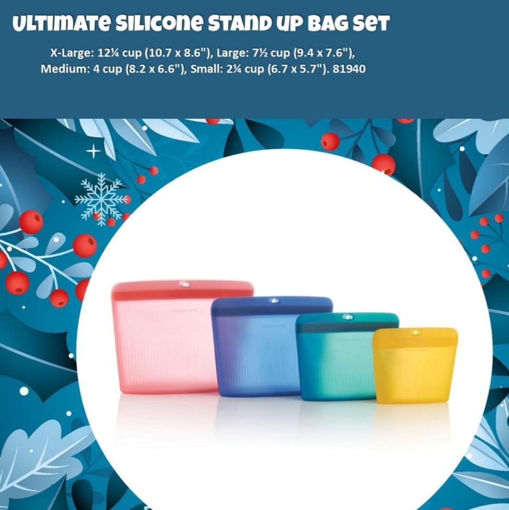 Tupperware ultimate silicone 4pc bags